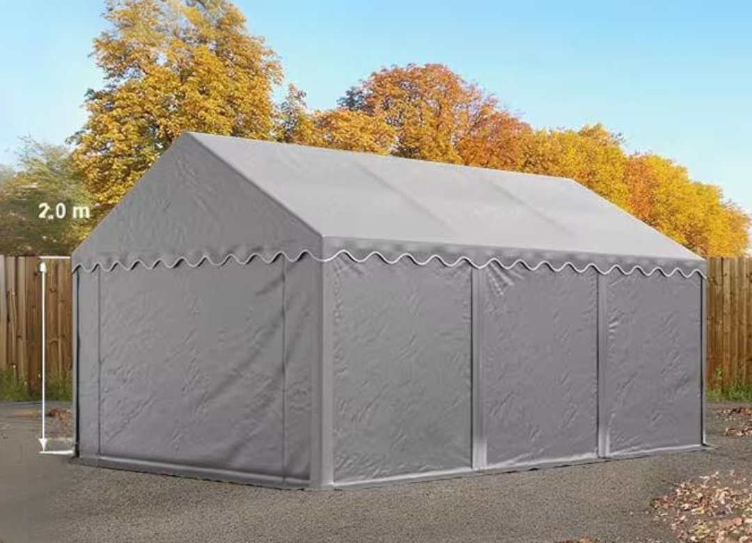 4x6 m Lagerzelt, PVC-Plane – TIM-DAM