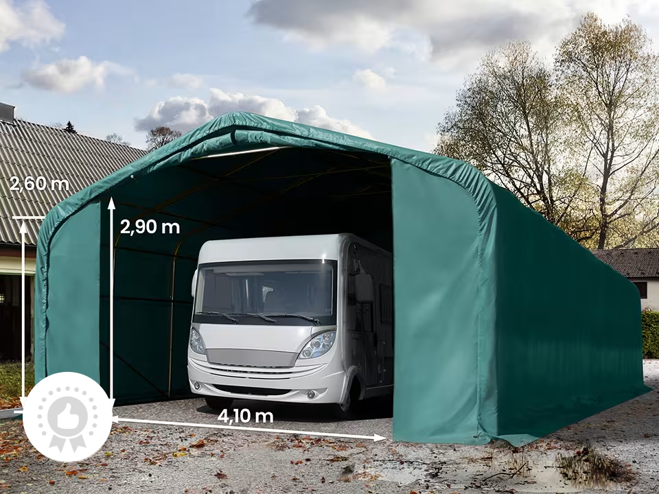 6x36m Zeltgarage – Langlebige PVC-Plane und Einfache Durchfahrt – TIM-DAM