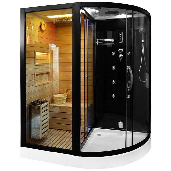 TRIO sauna shower combination right-side configuration