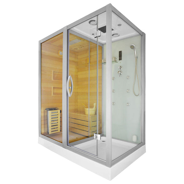 Left trio, dry sauna, steam and shower cabin 180x110x223cm