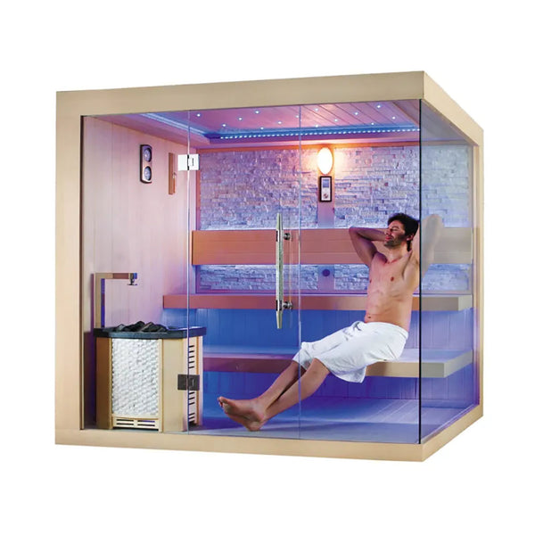 Suha sauna s HARVIA 6kW pečjo 220x180x210 cm