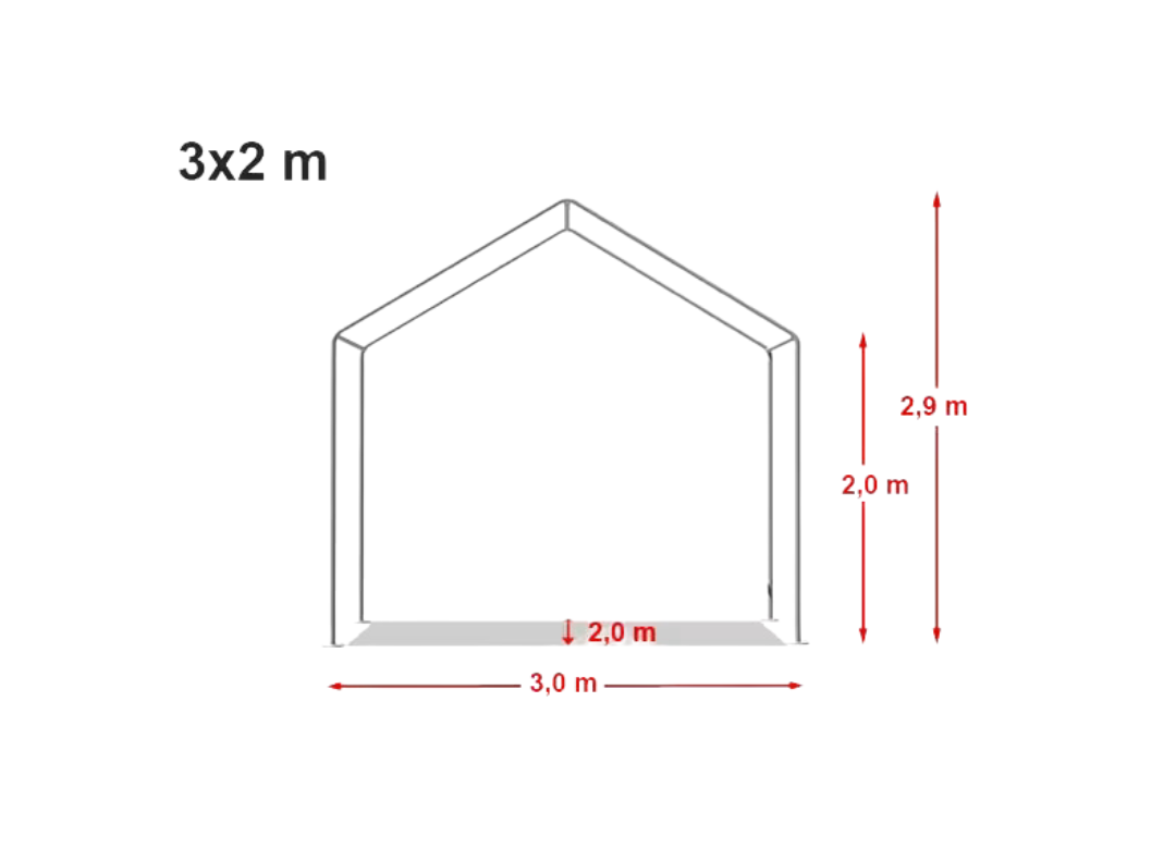 Šator za Pohranu 3x2 m | 700 PVC