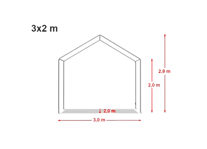 3x2 m Storage Tent  700 PVC