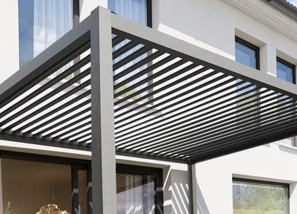 Elite Anthrazit 3x4m Verstellbare Pergola - Moderne Eleganz & ganzjährige Beständigkeit