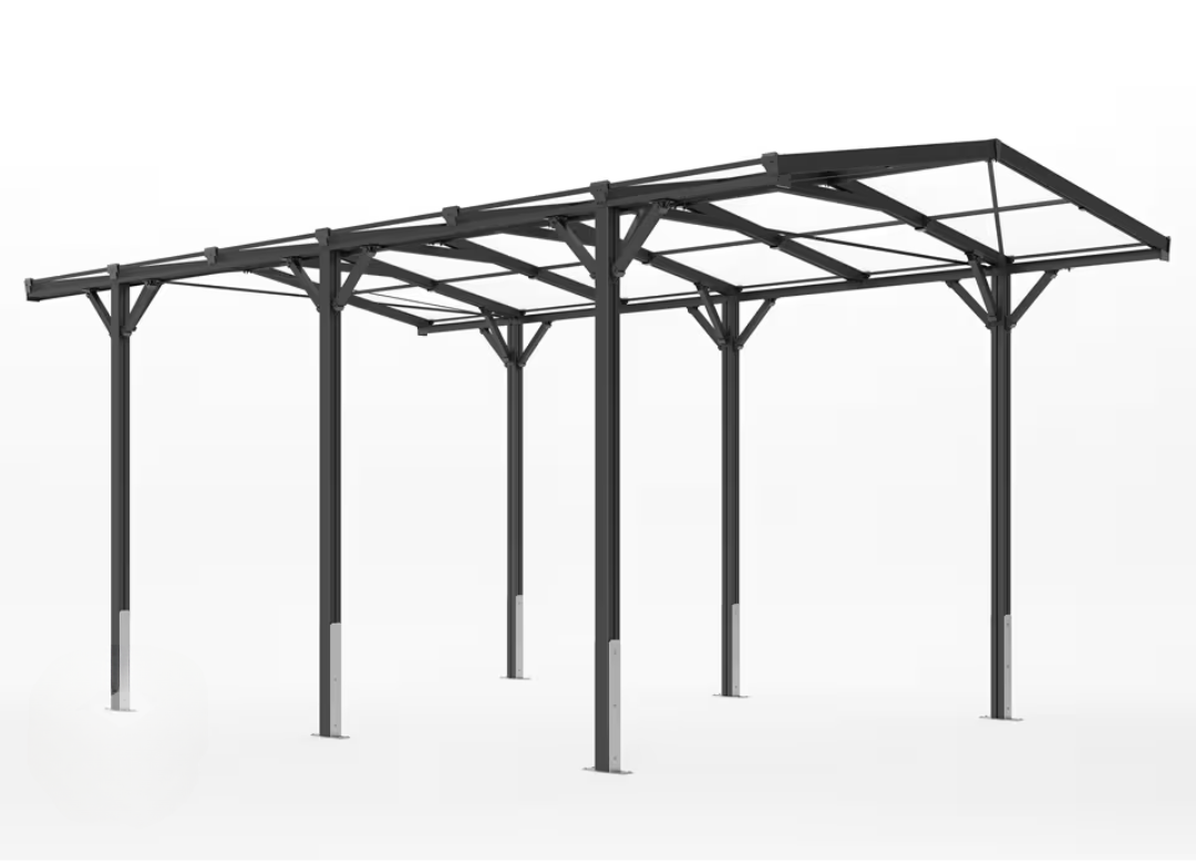 Nadstrešek za avto 2.85x5.05m, Antracit