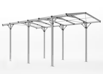 Premium-Carport, 2.85x5.05m, Aluminium eloxiert