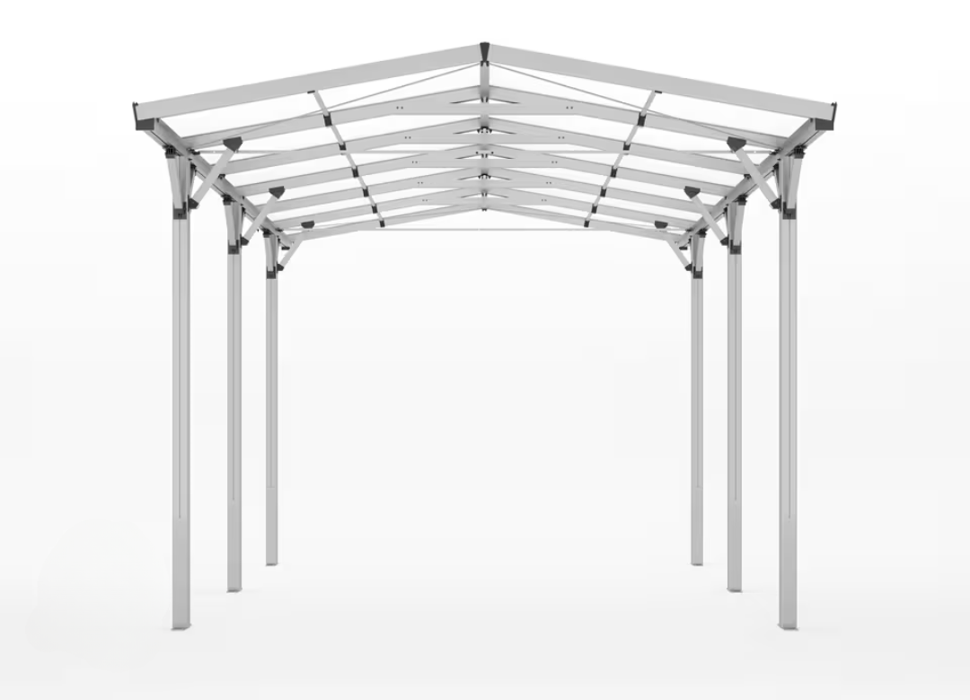 Premium-Carport, 2.85x5.05m, Aluminium eloxiert