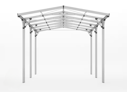 Premium-Carport, 2.85x5.05m, Aluminium eloxiert