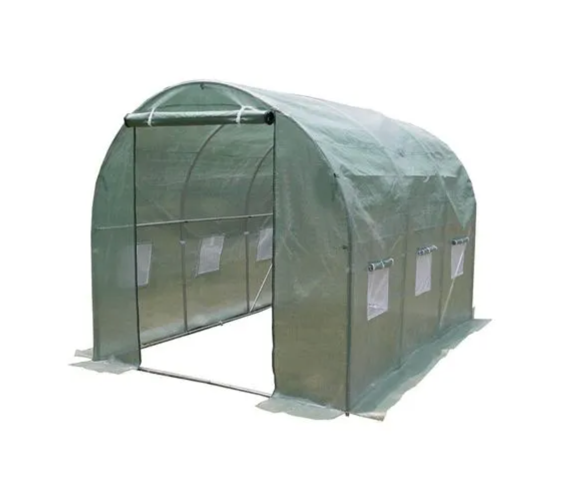 FOIL TUNNEL Garden Greenhouse - 6 m² | 2 x 3m | Green