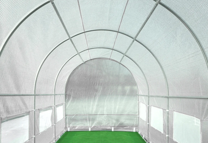 SPECIAL MESH FILM for Garden Greenhouse - 3x6 x2m | 18m2 |Door on Both Sides | White