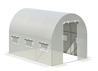 Gartengewächshaus - 2x3,5 x2m | 7m2 | Weiß.