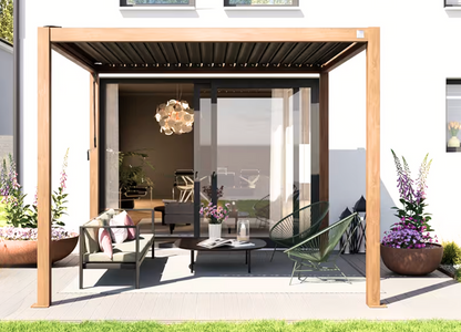 Aluminium Woodlook Pergola 3x3m