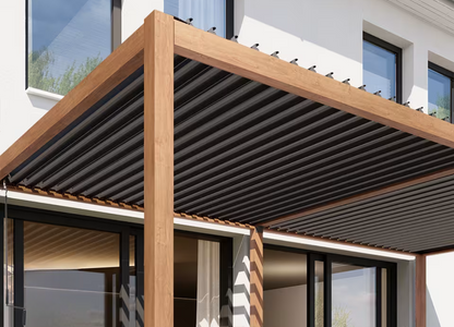 Elite pergola s izgledom drva dimenzija 3x6m