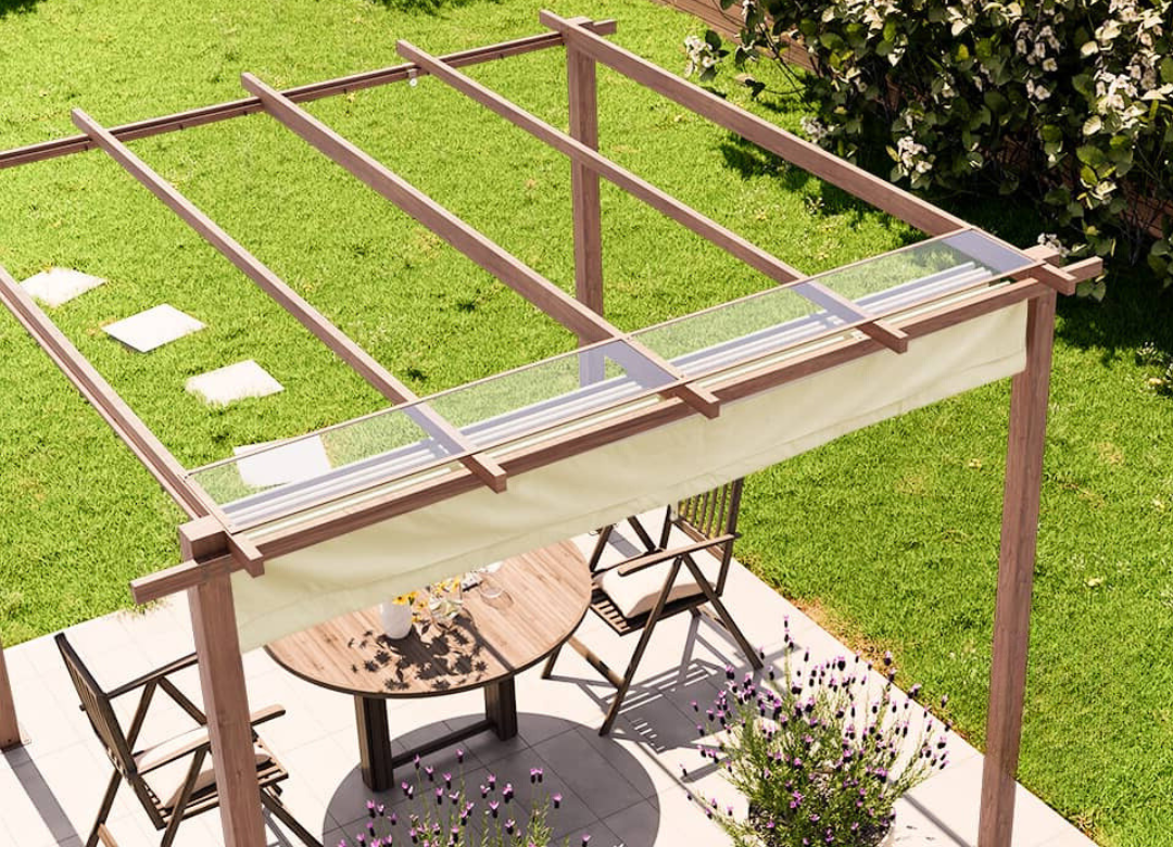 Classic. 3x3m Pergola  in Holzoptik