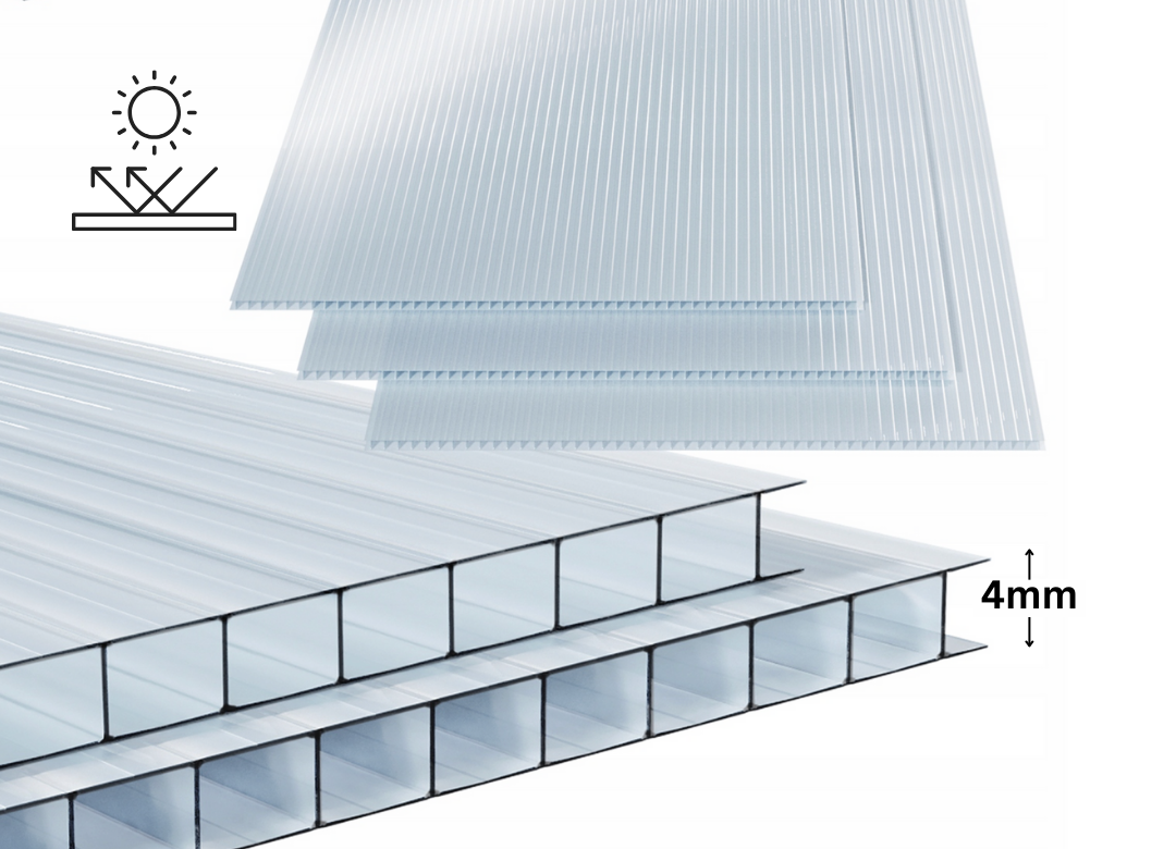 Polycarbonate Sheet - 4MM with UV Protection/ 2100 x 6000mm – TIM-DAM