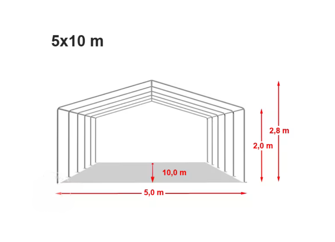 5x10 m Storage Tent  700 PVC