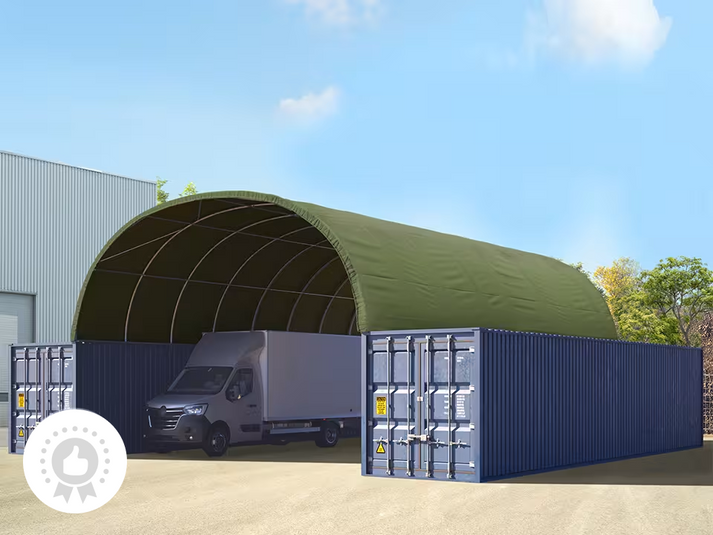 8x12m Container Roof Cover, PRIMEtex Tarp, Fireproof & Durable – TIM-DAM