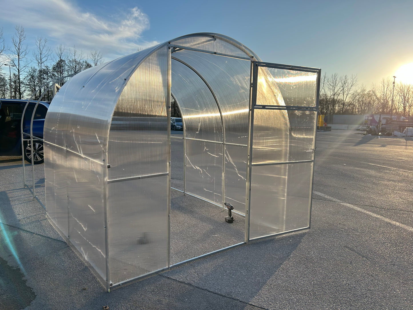 Gartentunnel-Gewächshaus Breite 2m | Polycarbonat 4mm