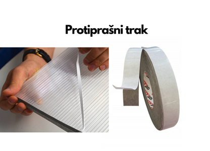 Protective tape set for greenhouses, including vapor-permeable adhesive tape and dustproof tape, each 25 meters long, for sealing polycarbonate panels with a thickness of 4-10 mm.