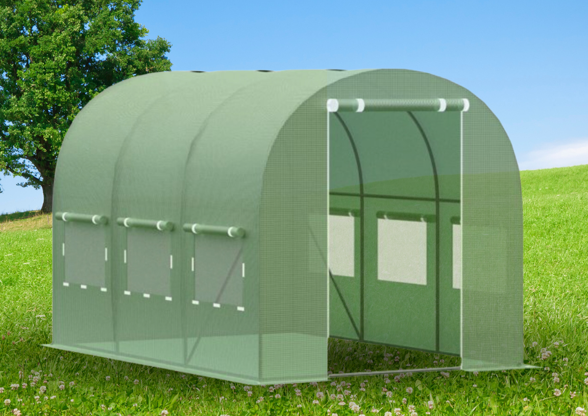 FOIL TUNNEL Garden Greenhouse -9m2 |2x4,5m | Green