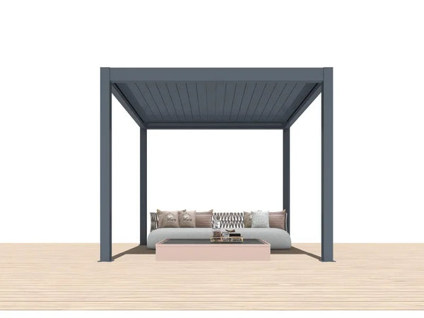 Bioklimatska PERGOLA - 2,86 na 2,86 m; Temno siva