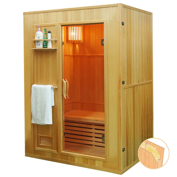 Suha sauna s HARVIA 3.5 kW peći i zidnom izolacijom 154X110X192CM