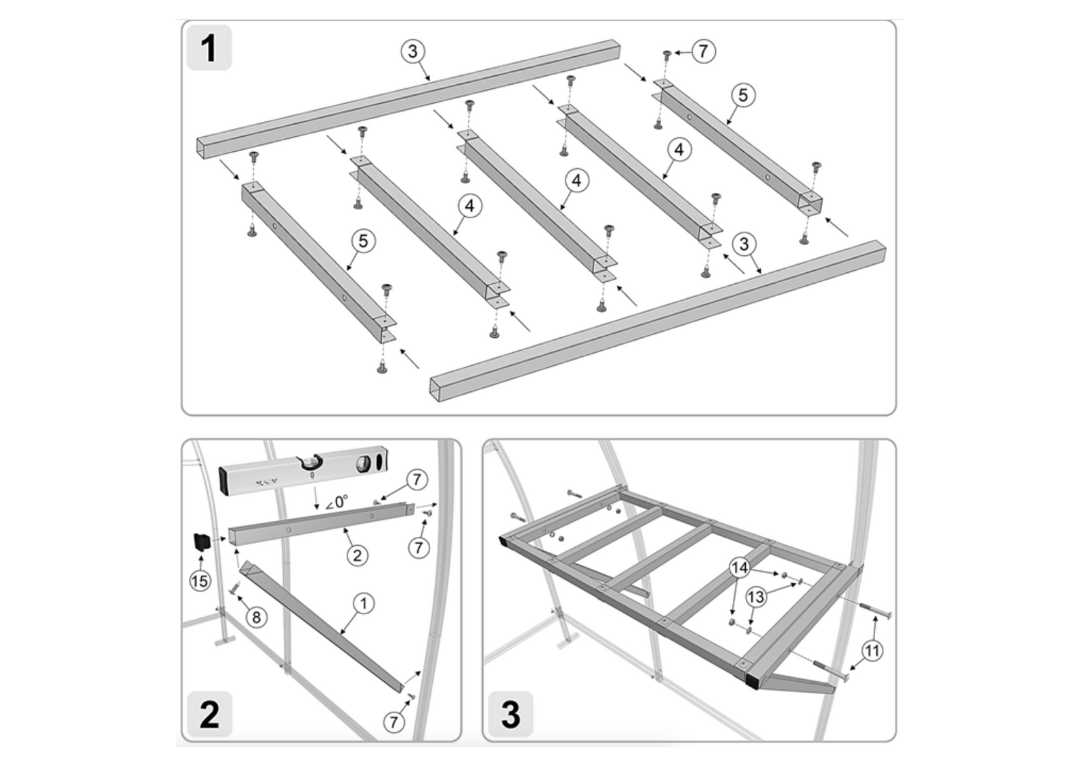 Shelf for Tunnel Greenhouses