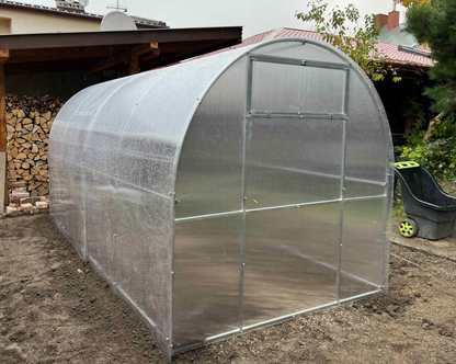 Gartentunnel-Gewächshaus Breite 2,4m | Polycarbonat 4mm