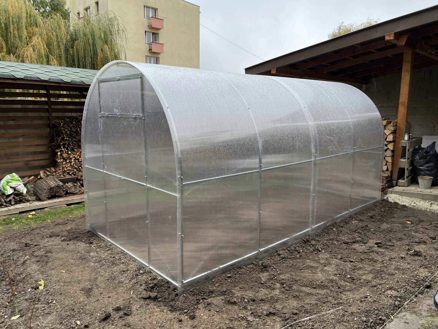 Gartentunnel-Gewächshaus Breite 2,4m | Polycarbonat 4mm