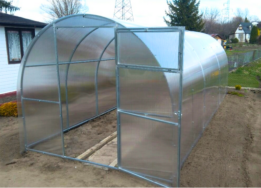 Gartentunnel-Gewächshaus Breite 2,4m | Polycarbonat 4mm