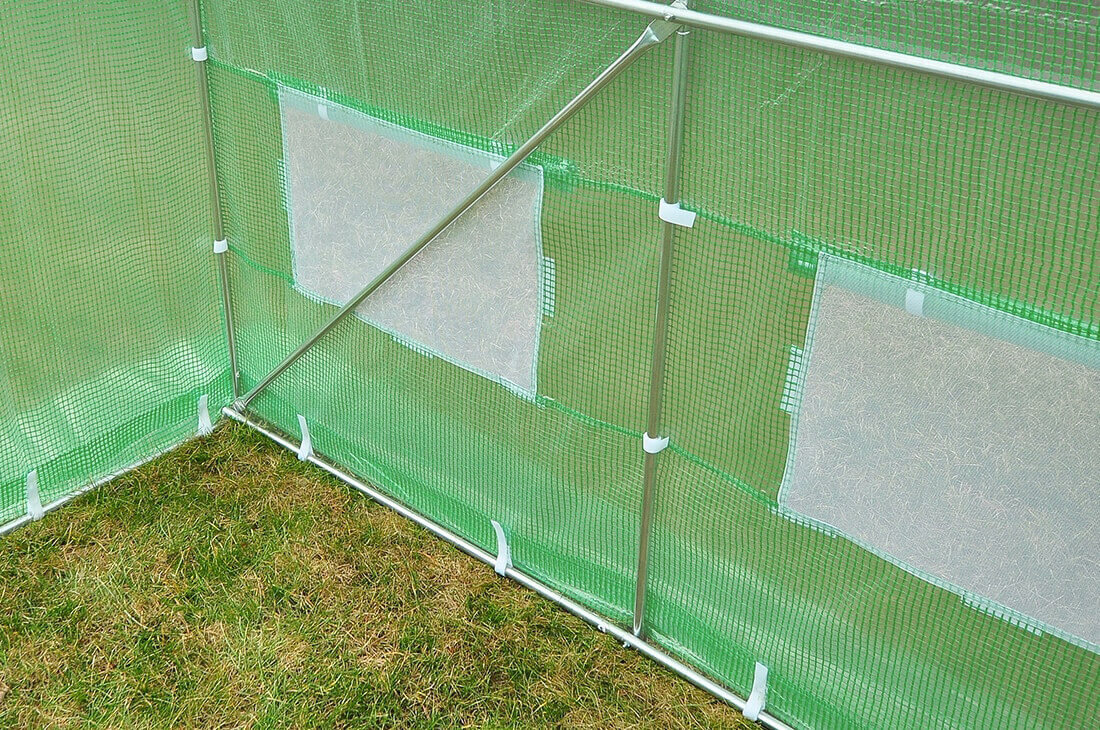 SPECIAL MESH FILM for Garden Greenhouse - 3x6 x2m | 18m2 |Door on Both Sides | Green