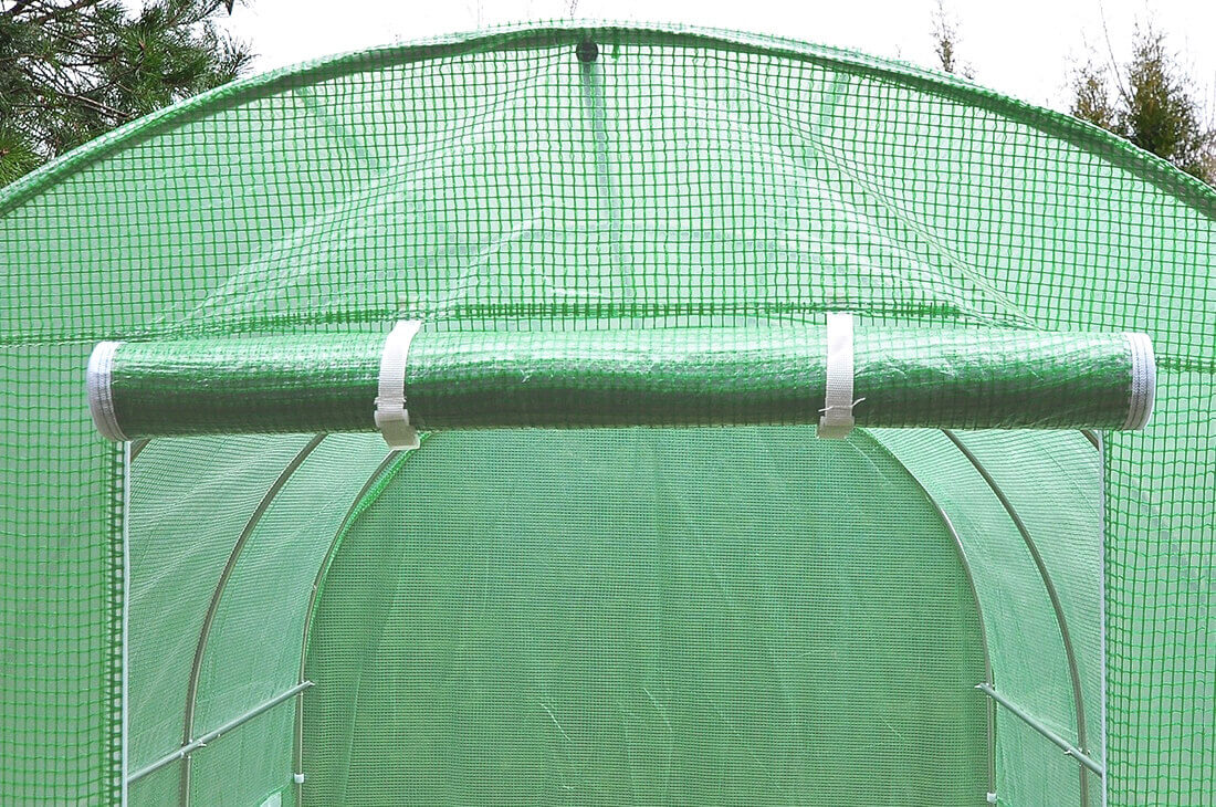 Garden Greenhouse -  3x4.5 x2m | 13.5m2 |Door on Both Sides | Green